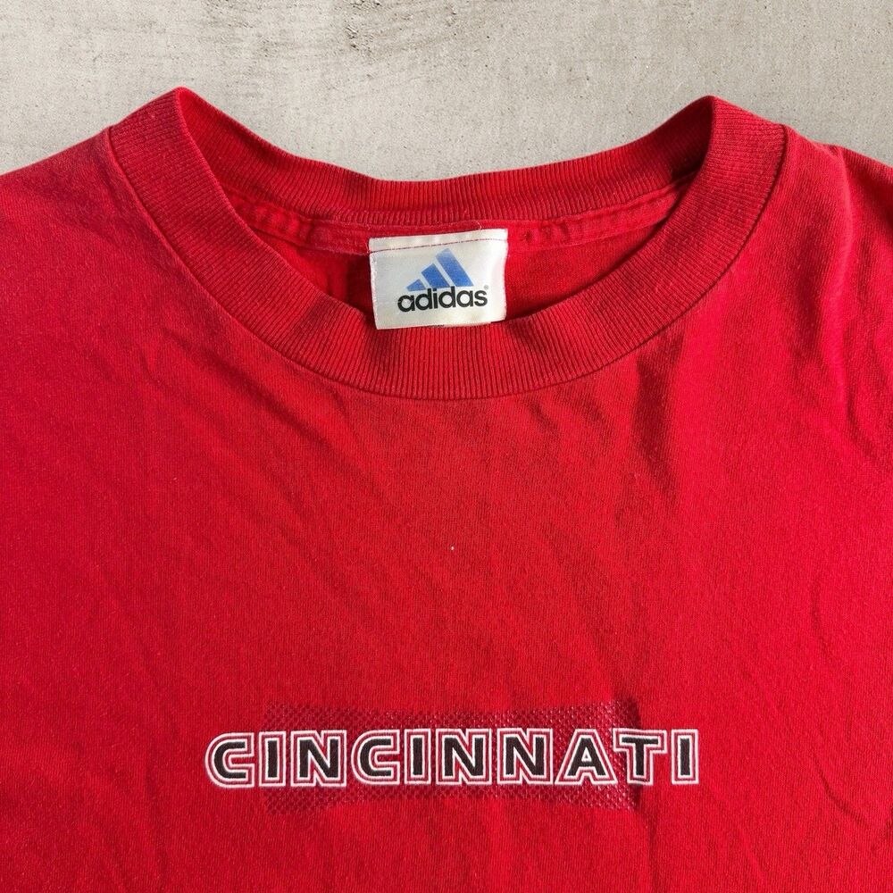 Y2K Cincinnati Reds Spell Out Shirt Men’s Large Adidas MLB Back Hit 2003